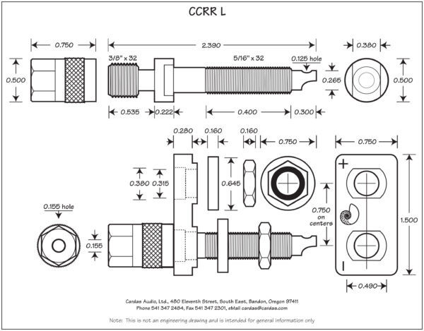 Cardas Audio CCRR L Binding Post Drawing
