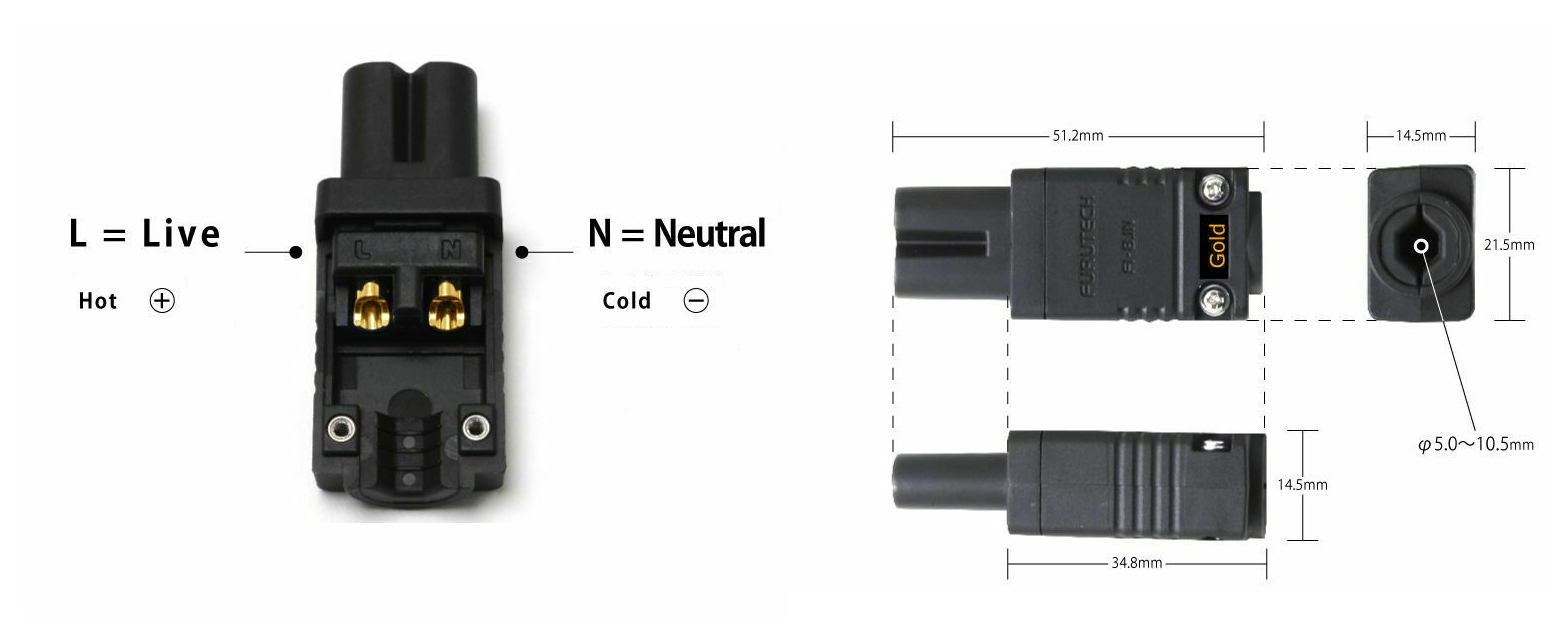 Furutech FI-8.1N G Slim Line C7 IEC