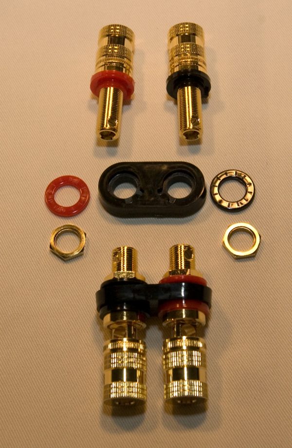 5 way Gold Plated Binding Posts 2 Pair set