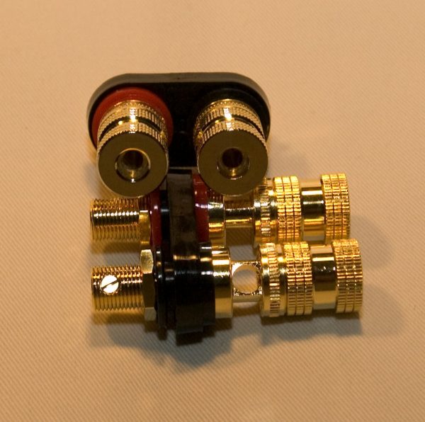 5 way Gold Plated Binding Posts 2 Pair set
