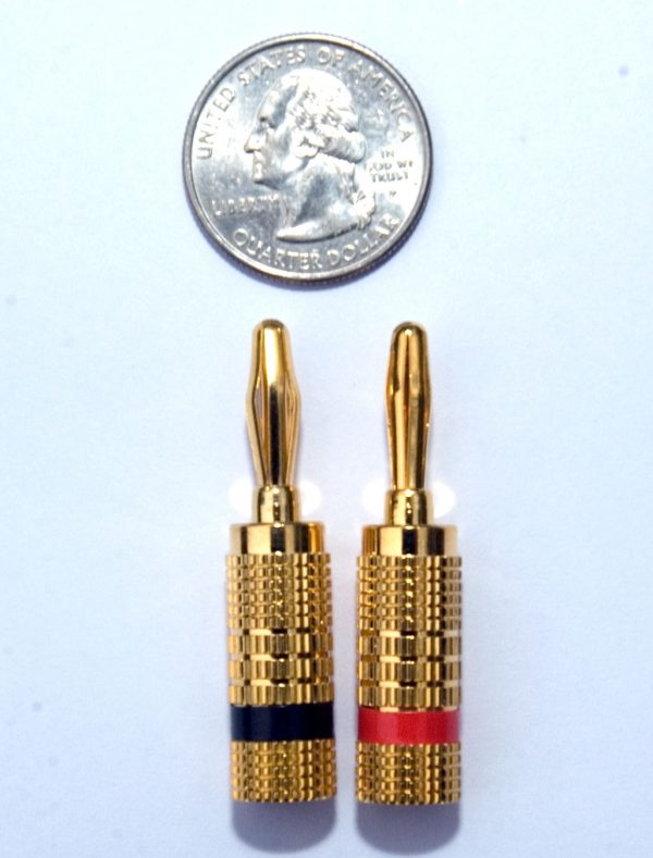 Gold Plated Spring Type Banana Plug 4mm Pair