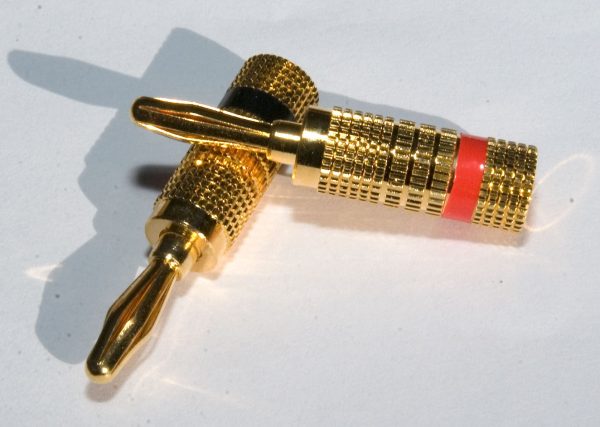 Gold Plated Spring Type Banana Plug 4mm Pair