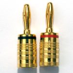 Gold Plated Spring Type Banana Plug 6mm Pair
