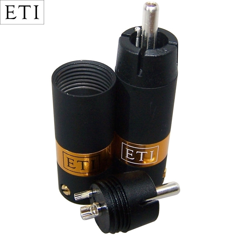 ETI Research Link Silver RCA Connector pair