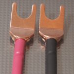 Furez SP8 W38NP Bare Copper Spade Speaker Connectors Pair