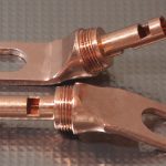 Furez SP8 WP48XLNP Bare Copper Spade Speaker Connectors Pair